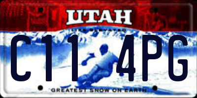 UT license plate C114PG