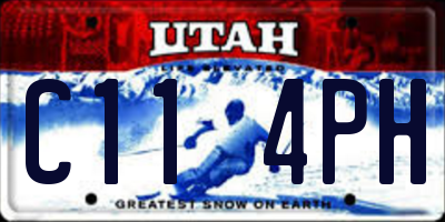 UT license plate C114PH