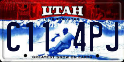 UT license plate C114PJ