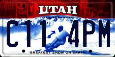 UT license plate C114PM