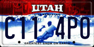 UT license plate C114PO