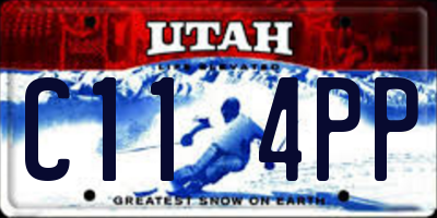 UT license plate C114PP