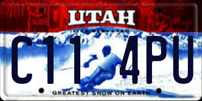 UT license plate C114PU