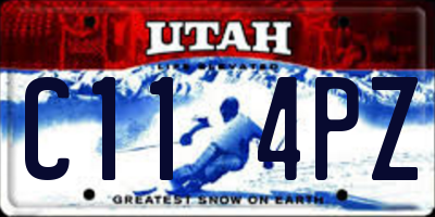 UT license plate C114PZ