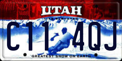 UT license plate C114QJ