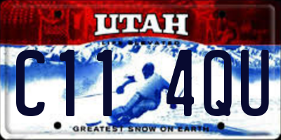 UT license plate C114QU