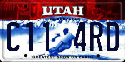 UT license plate C114RD