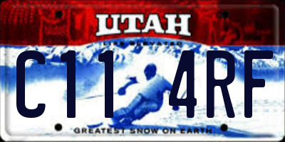 UT license plate C114RF