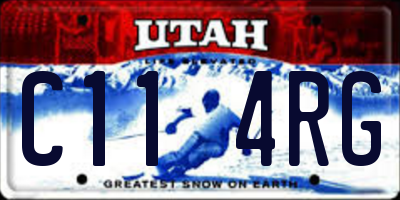UT license plate C114RG