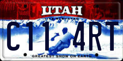 UT license plate C114RT