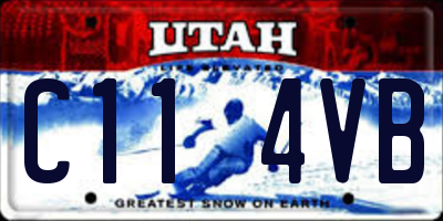 UT license plate C114VB