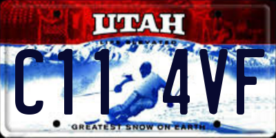 UT license plate C114VF