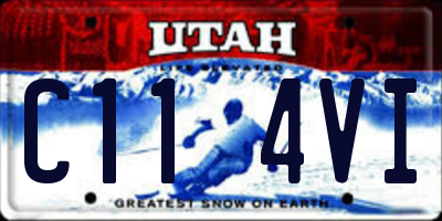 UT license plate C114VI