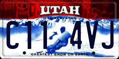 UT license plate C114VJ