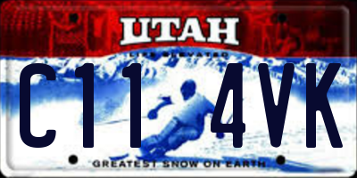 UT license plate C114VK