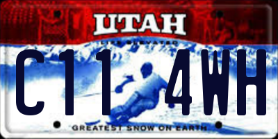 UT license plate C114WH