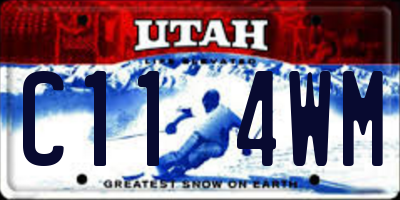UT license plate C114WM