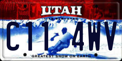 UT license plate C114WV
