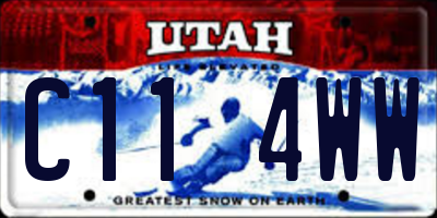 UT license plate C114WW
