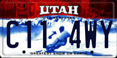 UT license plate C114WY