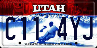 UT license plate C114YJ
