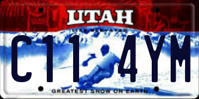 UT license plate C114YM