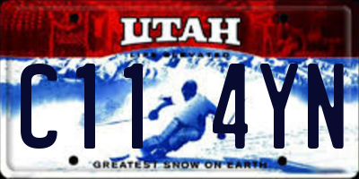UT license plate C114YN