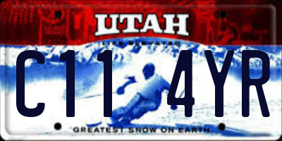 UT license plate C114YR