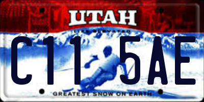 UT license plate C115AE