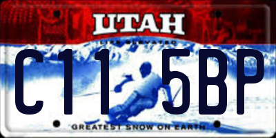 UT license plate C115BP