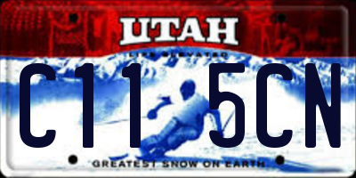 UT license plate C115CN
