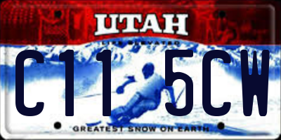 UT license plate C115CW