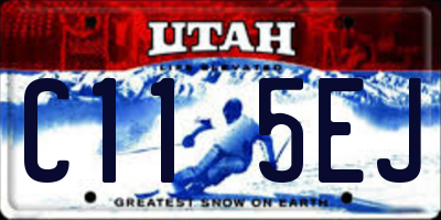 UT license plate C115EJ