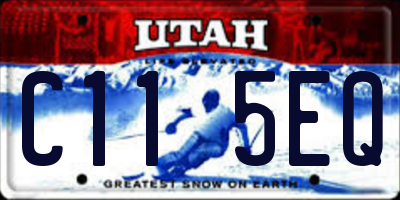 UT license plate C115EQ