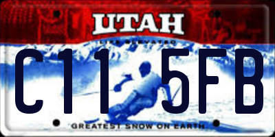 UT license plate C115FB
