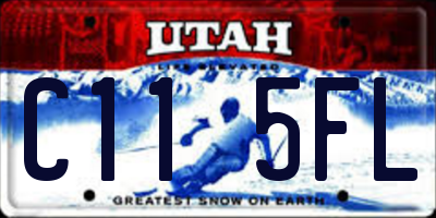 UT license plate C115FL