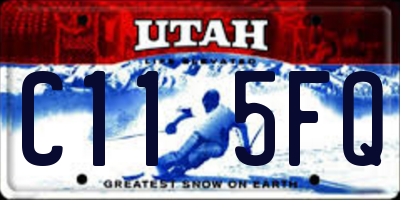 UT license plate C115FQ