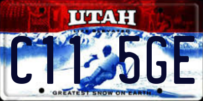 UT license plate C115GE