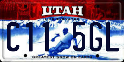 UT license plate C115GL