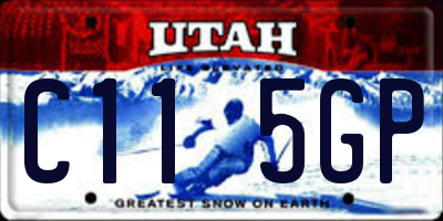 UT license plate C115GP