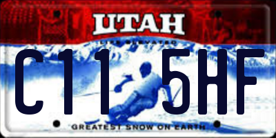 UT license plate C115HF