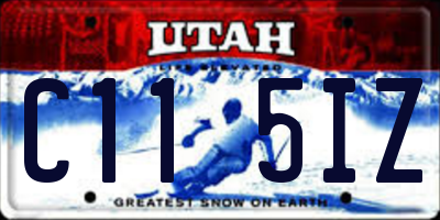 UT license plate C115IZ
