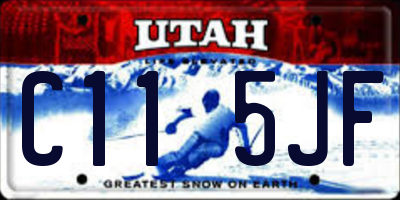 UT license plate C115JF
