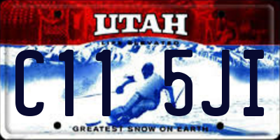UT license plate C115JI