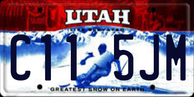 UT license plate C115JM