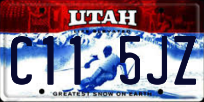UT license plate C115JZ