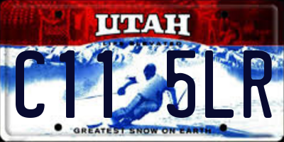 UT license plate C115LR