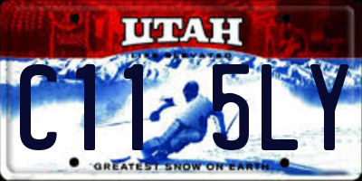 UT license plate C115LY
