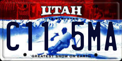 UT license plate C115MA