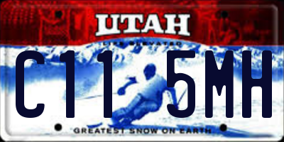 UT license plate C115MH